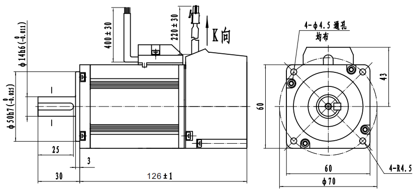 機(jī)械尺寸 (mm)